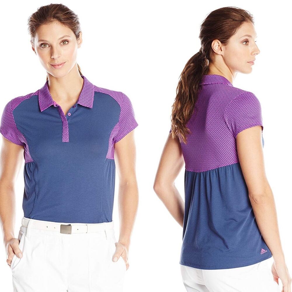 Adidas Advance Geo Polo Navy blue and Purple - Women's M